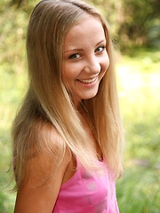 Daring horny teenager undressing on a small boat