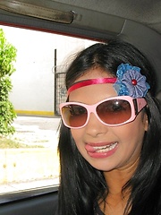 Karla Spice has a fun day at the amusement park