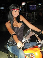 Karla Spice has a fun day at the amusement park