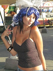 Karla Spice has a fun day at the amusement park