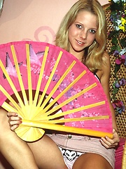 This hot blonde teenage sweetie has a stunning naked body
