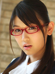 Noriko Kijima Asian with specs and office suit is elegant and hot