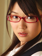 Noriko Kijima Asian with specs and office suit is elegant and hot