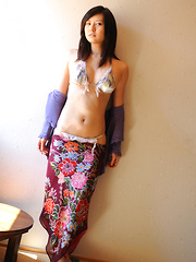 Konomi Yoshikawa Asian smiles being proud of her lustful curves